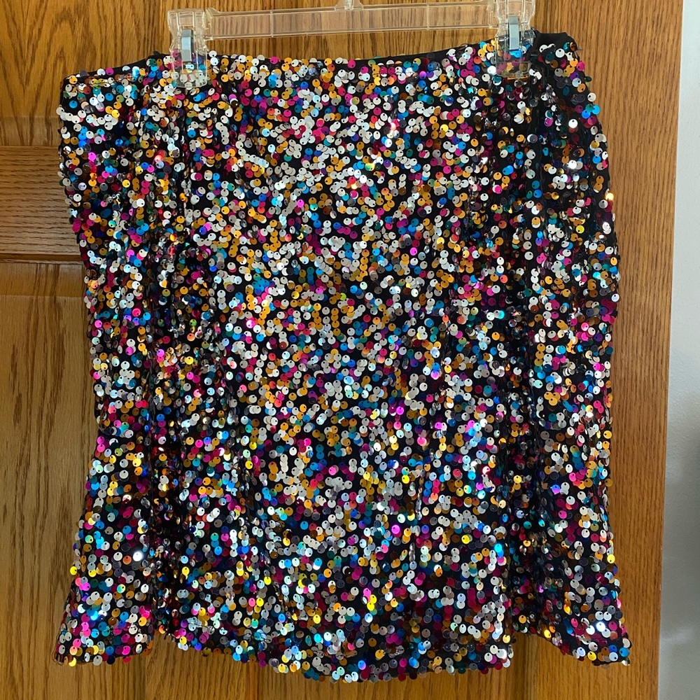 SHEIN Privé Plus Colorful Sequin Skirt